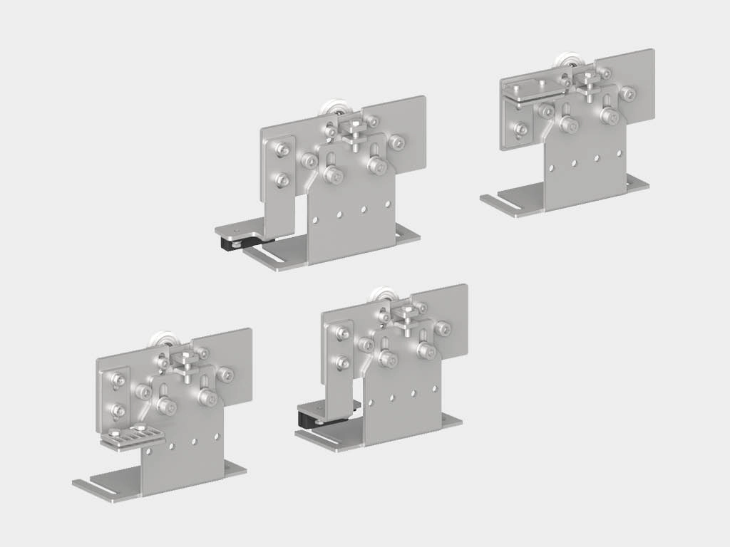 * Комплект кареток (4 шт.) для внутренних створок в приводе серии ad-sp-telescope (ad-sp-телескопический).