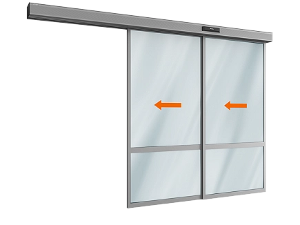 Комплект телескопической двери (две подвижные лайтстворки) для привода ad-sp-telescope