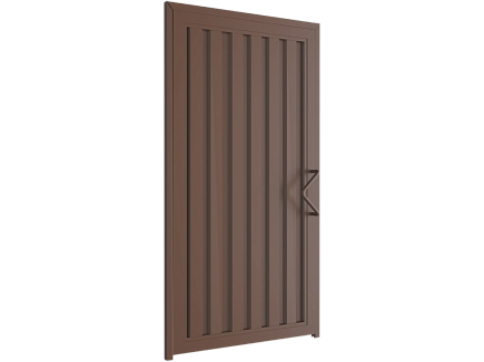 Калитка в алюминиевой раме с заполнением профлистом psd-p